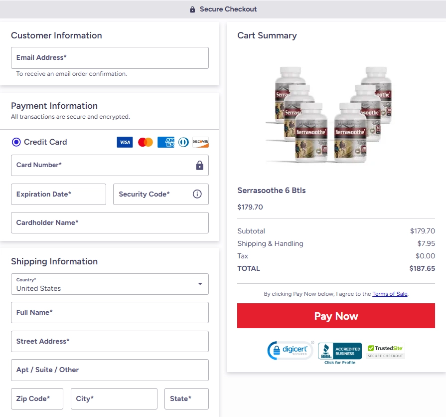 Secure checkout process with encrypted payment for safe online ordering